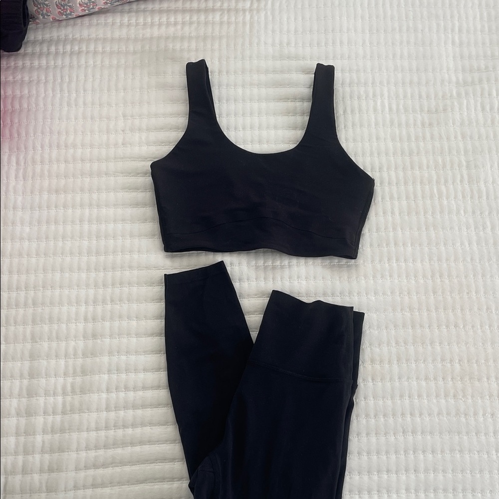 All in motion Black Sports Bra and Leggings Set